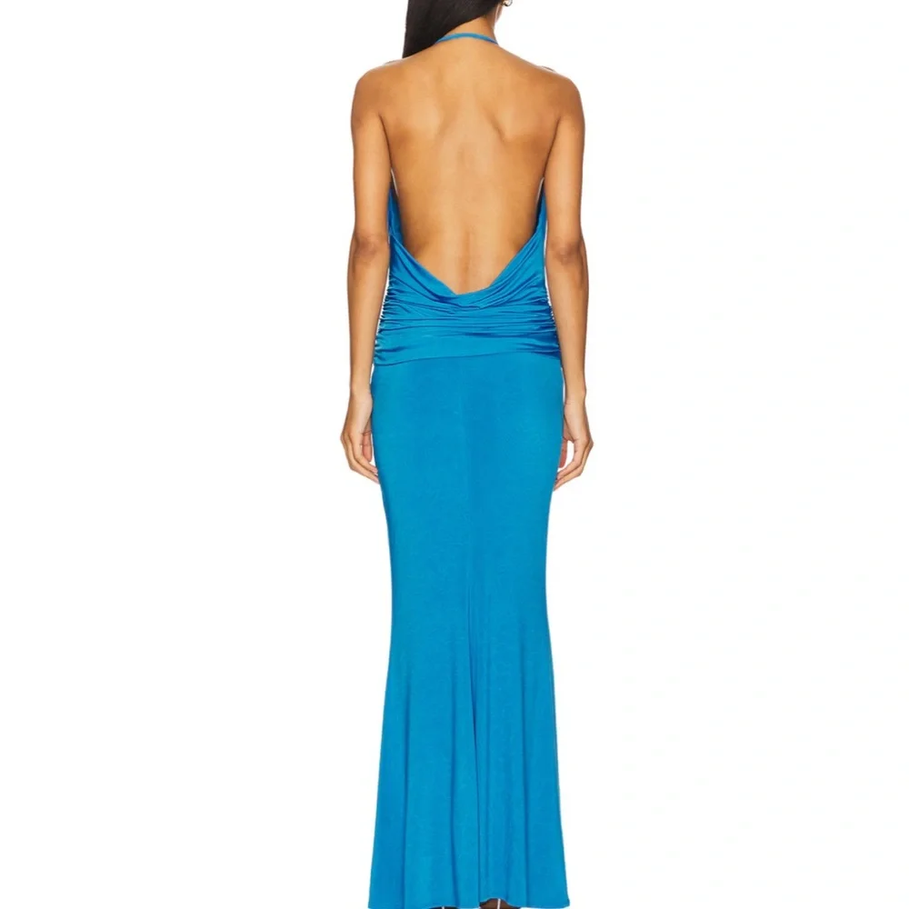 Katie May Selene Gown Vibrant Blue Halter Maxi Dress - REVOLVE - Picture 3 of 3